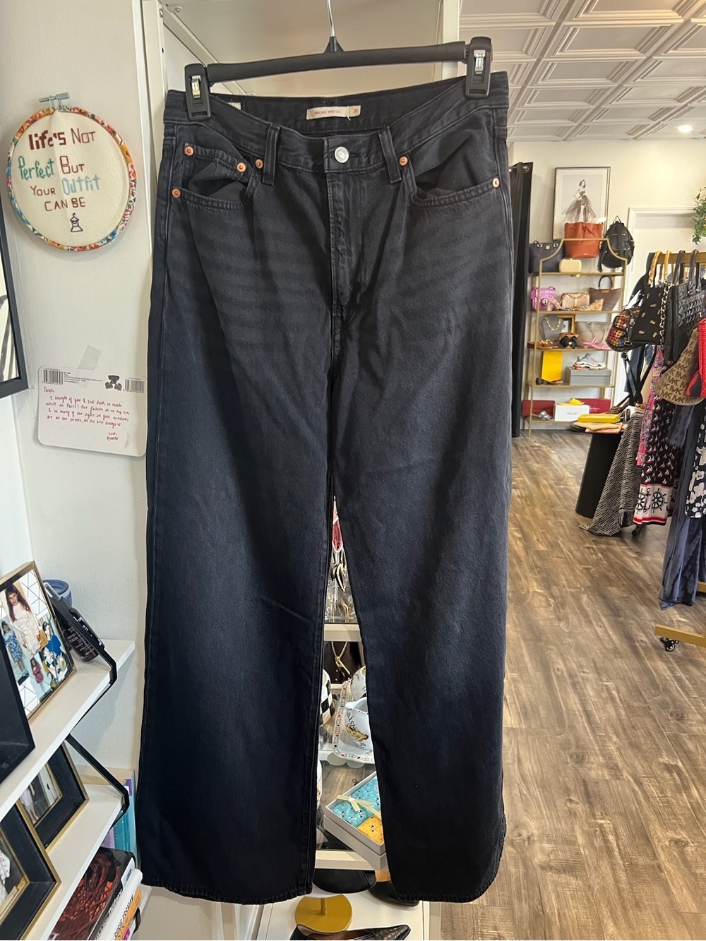 Levi's Black Relaxed Wide-Leg Women's Jeans
